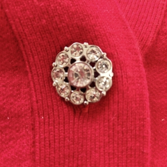 NWT Crown & Ivy Soft Red V-neck Sweater XS - Picture 5 of 6